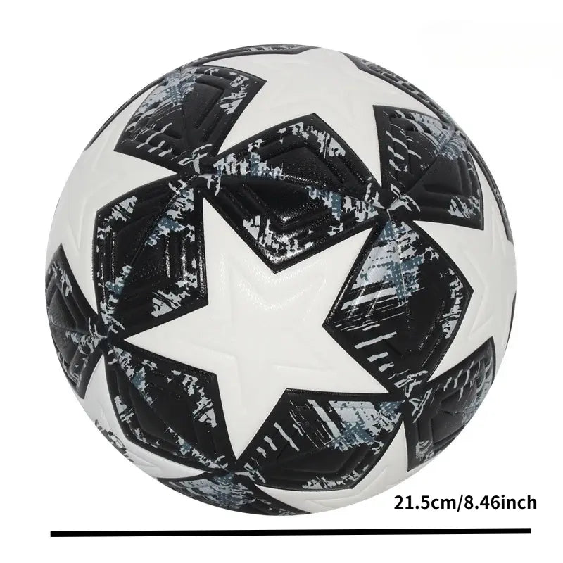 Size 5 Soccer Ball for Match & Training, Thermal-Bonded Seamless Design, Durable PU Leather, Machine-Stitched Football for Indoor & Outdoor Play, Ideal Gift for Soccer Fans, Football Training Balls